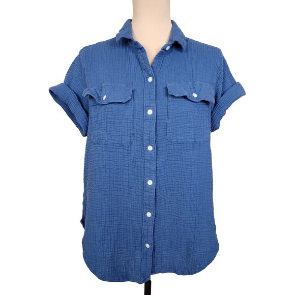 A.n.a. Medium Navy Blue Blouse - Picture 1 of 4